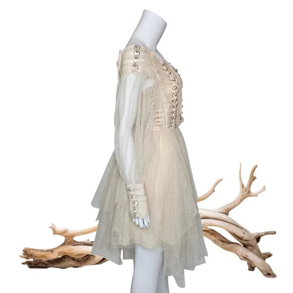 ZIMMERMANN S/22 "Rhythmic" Trim Tulle Dress | Size 2 US 6 8 | Retail $2890 - Picture 3 of 9